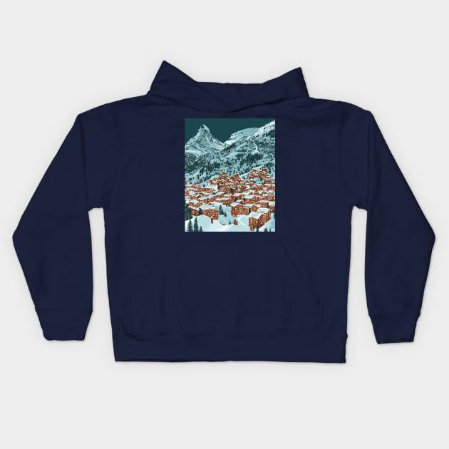 Mountains Kids Hoodie by ColorsOfHoney